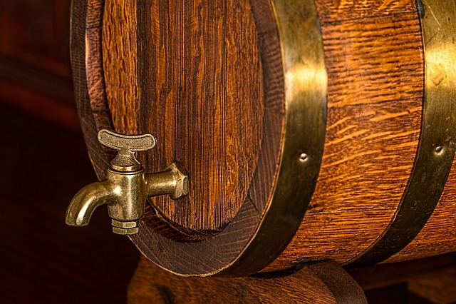 rustic beer barrel